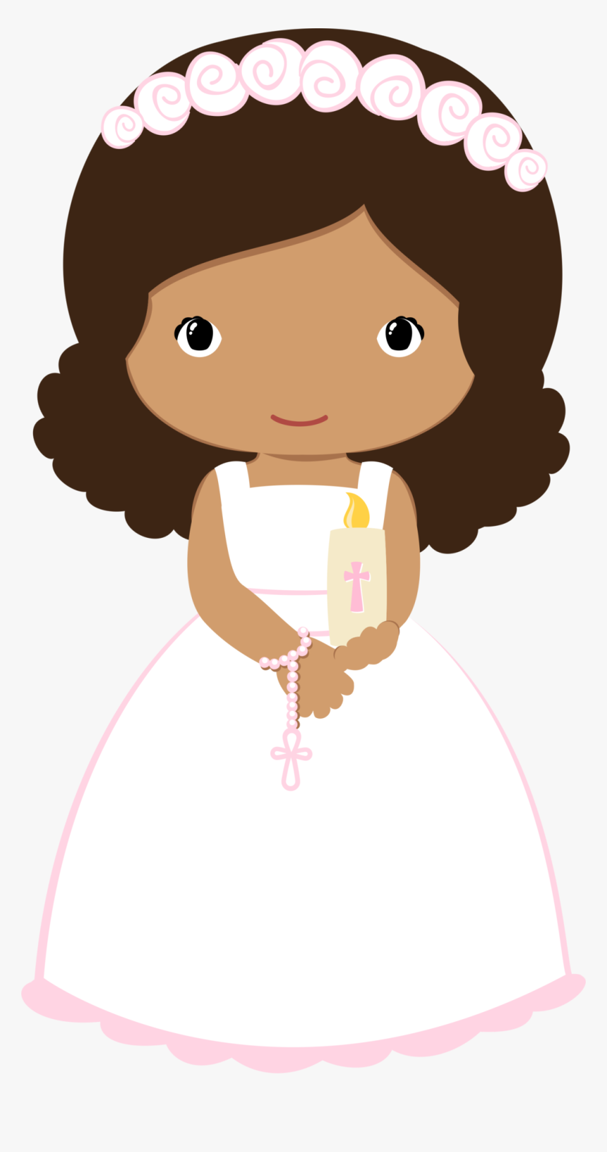 4shared - Clipart Communion Girl Png Wave Hair, Transparent Png, Free Download