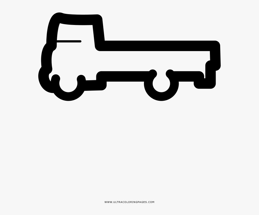Flatbed Truck Coloring Page, HD Png Download, Free Download