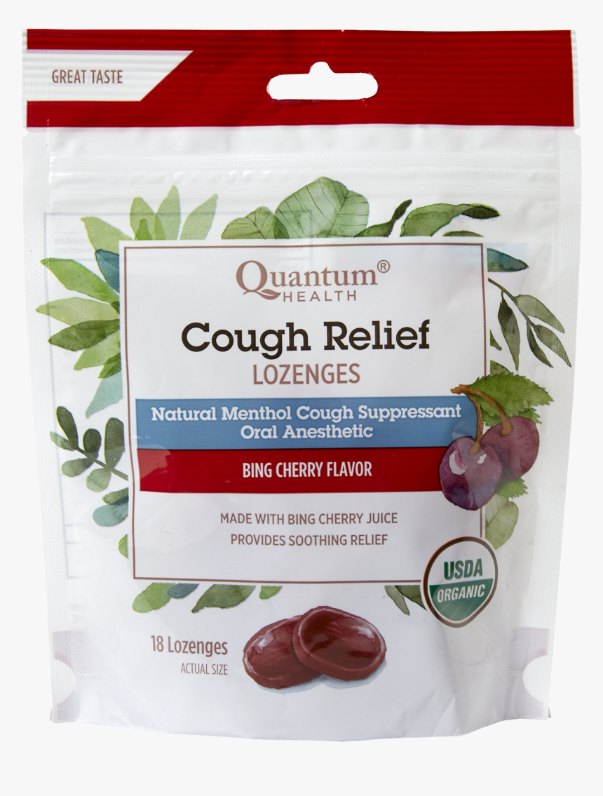 Cough Relief Lozenges, Bing Cherry - Quantum Health Cough Relief, HD Png Download, Free Download