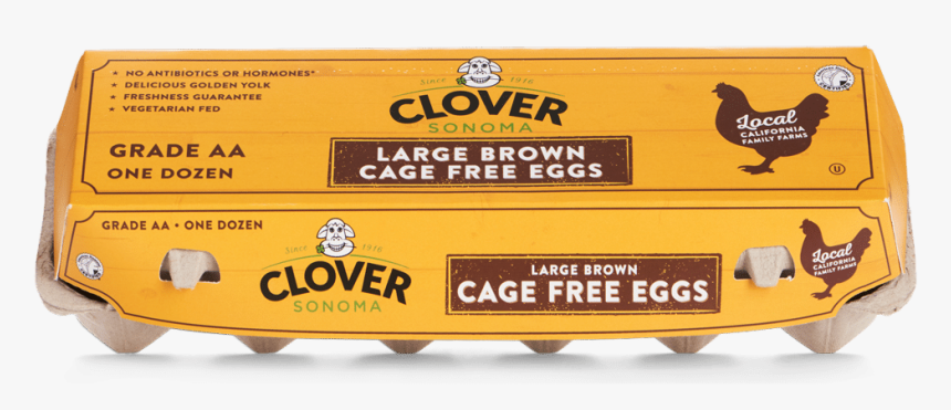 Large Brown Cage Free Dozen Eggs - Label, HD Png Download, Free Download