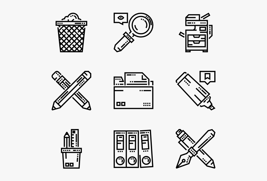 Office Stationery - School Icon Vector Png, Transparent Png, Free Download