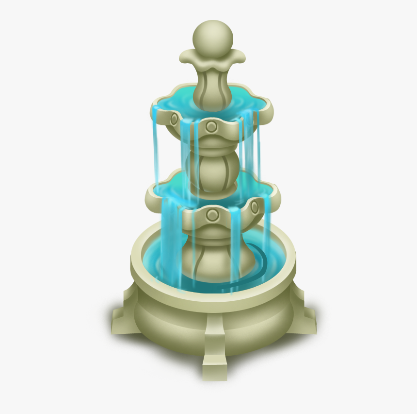 3 Stage Fountain Png Image - Cartoon Fountain Png, Transparent Png, Free Download