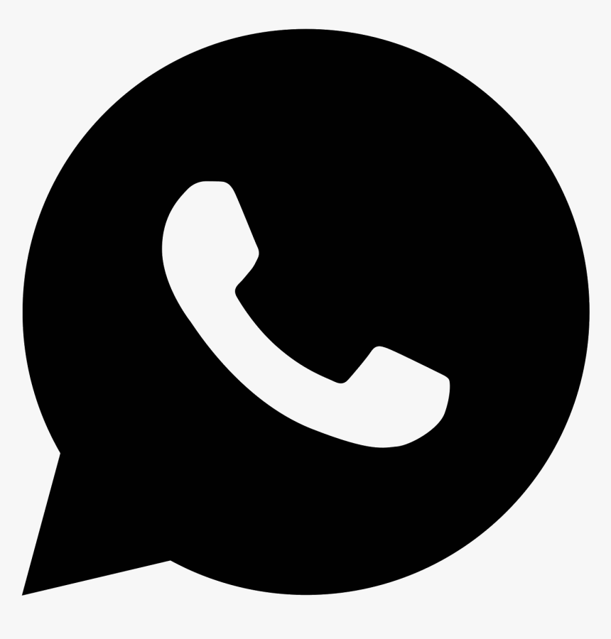 Whatsapp - Whatsapp Logo Black Png, Transparent Png, Free Download