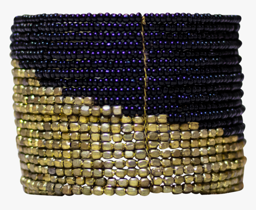 Black And Gold Beaded Bracelet - Bead, HD Png Download, Free Download