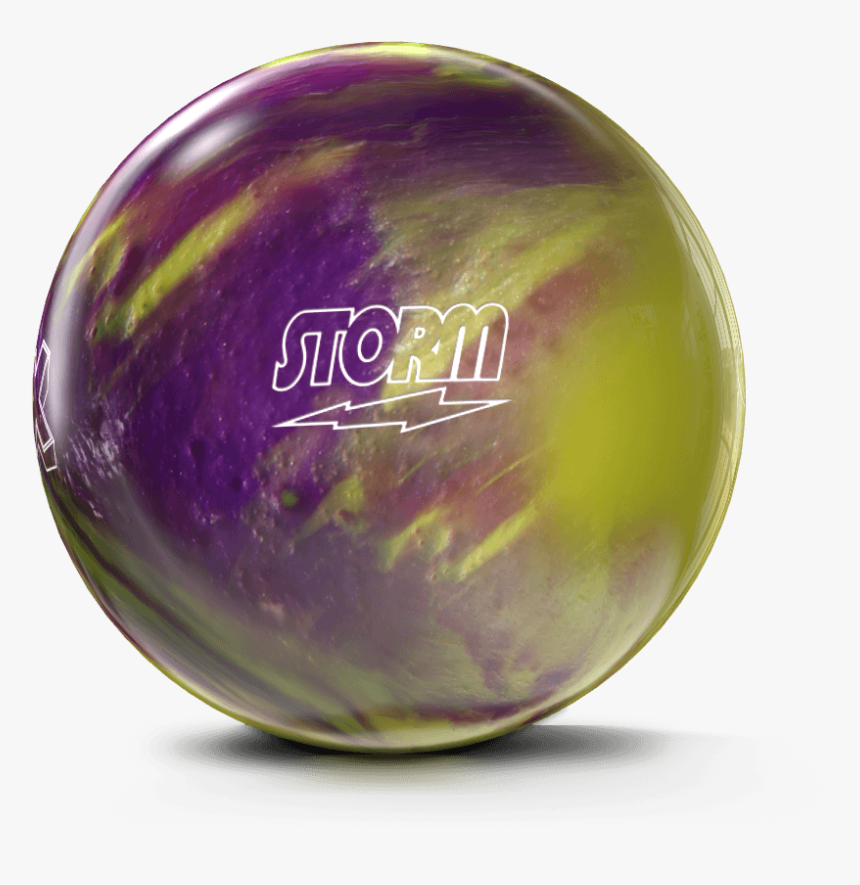 Purple And Yellow Storm Bowling Ball, HD Png Download, Free Download