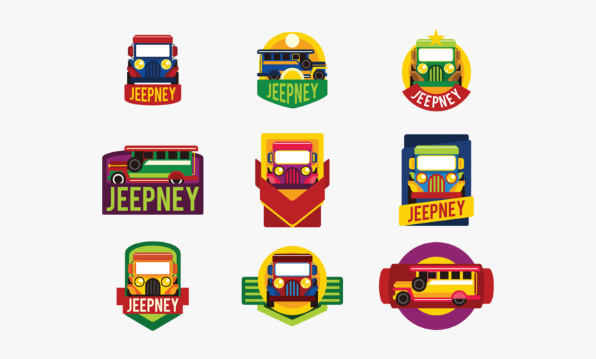 Jeepney Labels Vector - Jeepney Front View Vector, HD Png Download, Free Download
