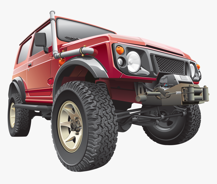 Jeep Clipart Red Clipart - Jeep 3d Vector, HD Png Download, Free Download