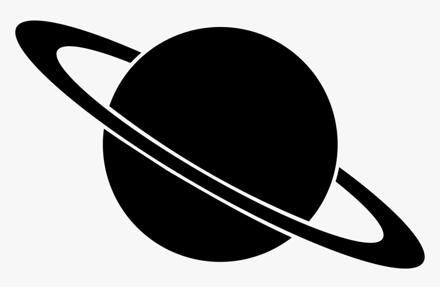 Space Clipart Saturn - Saturn Clipart Black And White, HD Png Download, Free Download
