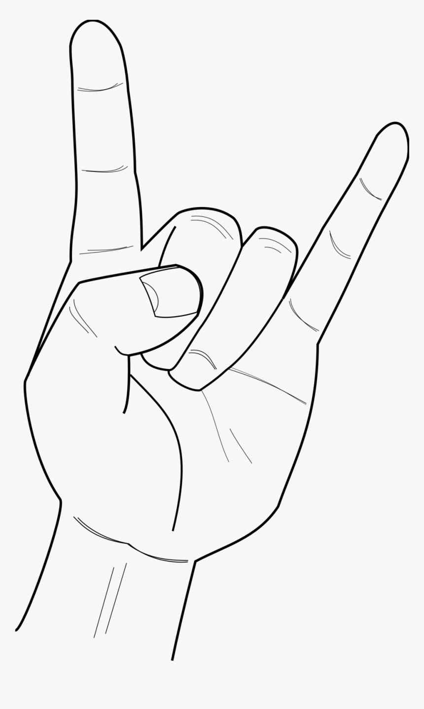 Metal Hand Sign Png, Transparent Png, Free Download