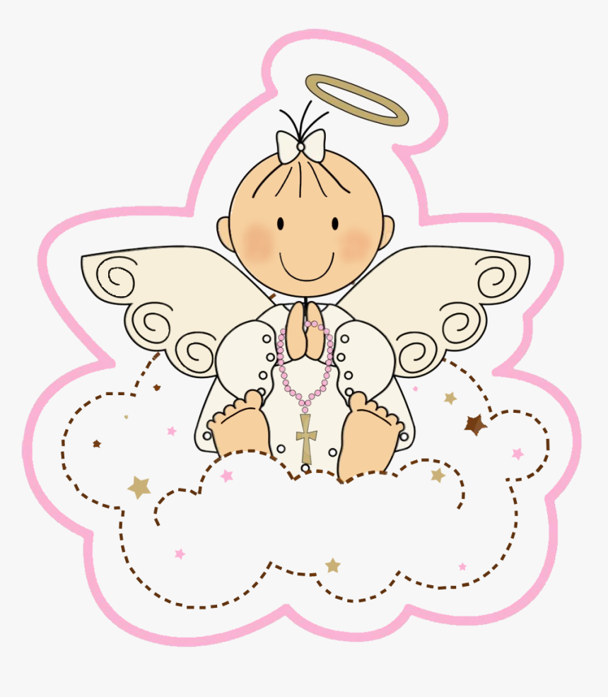 Resultado De Imagen Para Dibujos De Angelitos Bebes - Angelitos Para Bautizo De Niña, HD Png Download, Free Download