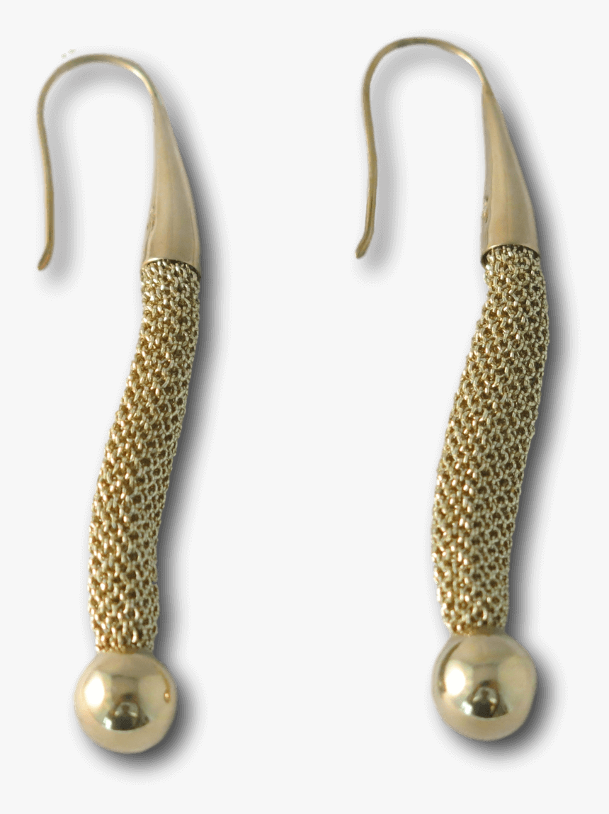 Adami & Martucci Mesh Drop Earrings With Gold Beads - Earrings, HD Png Download, Free Download