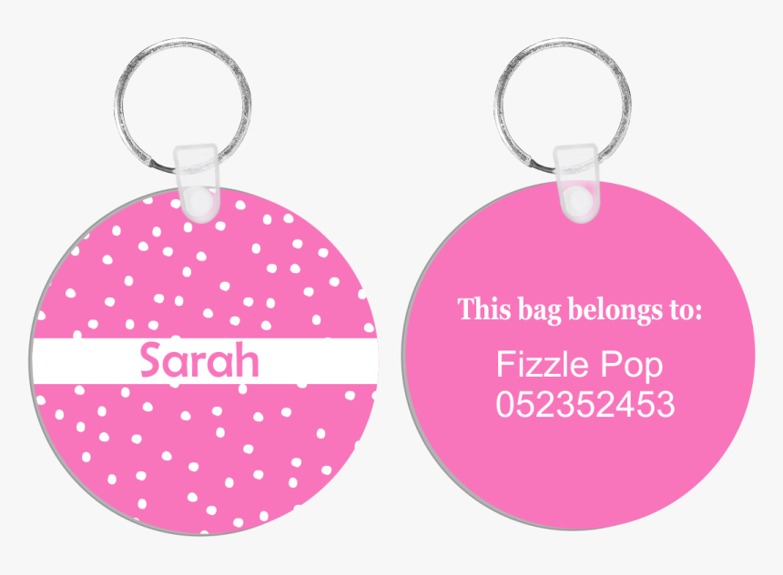 Pink & White Sprinkles Bag Tag, HD Png Download, Free Download