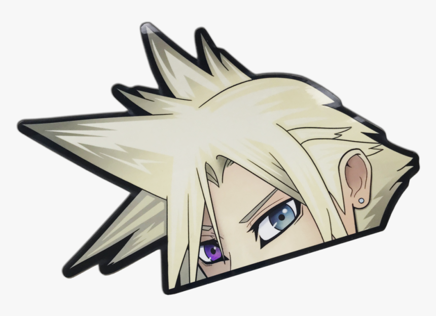 *holographic* Cloud Strife Peeker, HD Png Download, Free Download