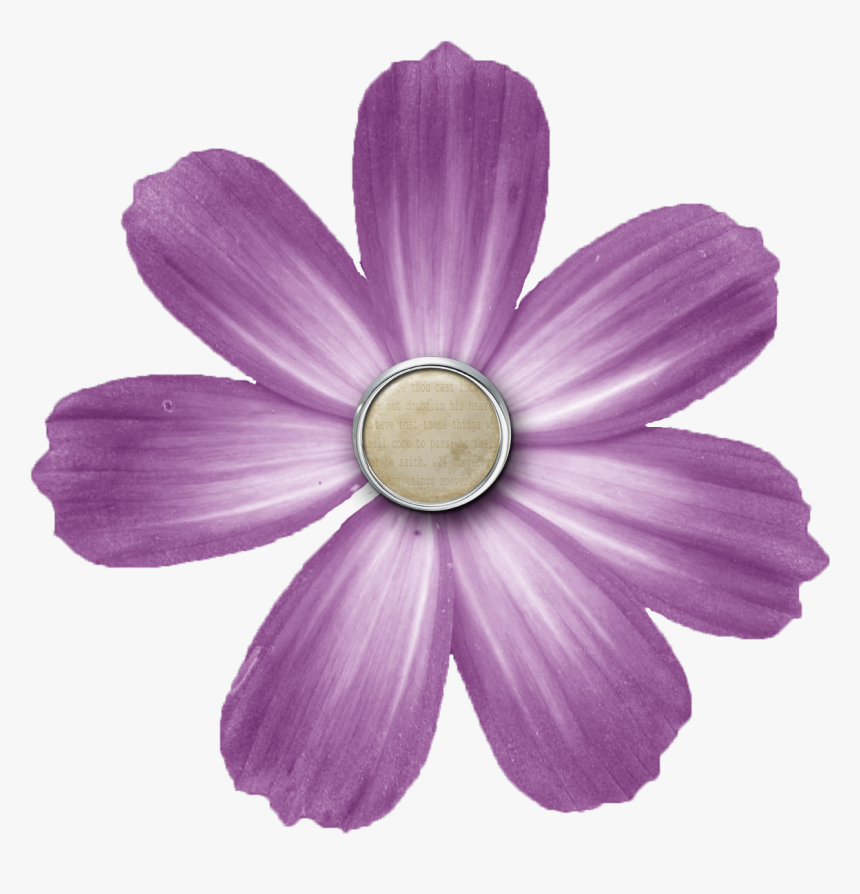 Digital Scrapbooking Flower Button Clip Art, HD Png Download, Free Download