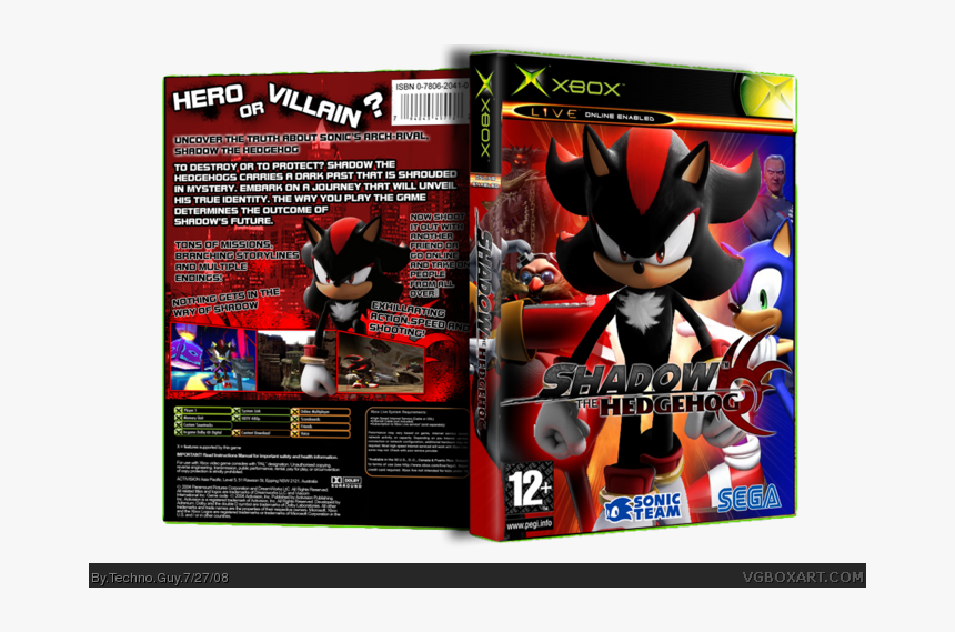 Shadow The Hedgehog Box Art Cover, HD Png Download, Free Download