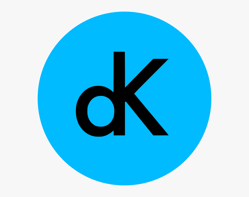 Dk Logo On Blue Circle Svg Clip Arts, HD Png Download, Free Download