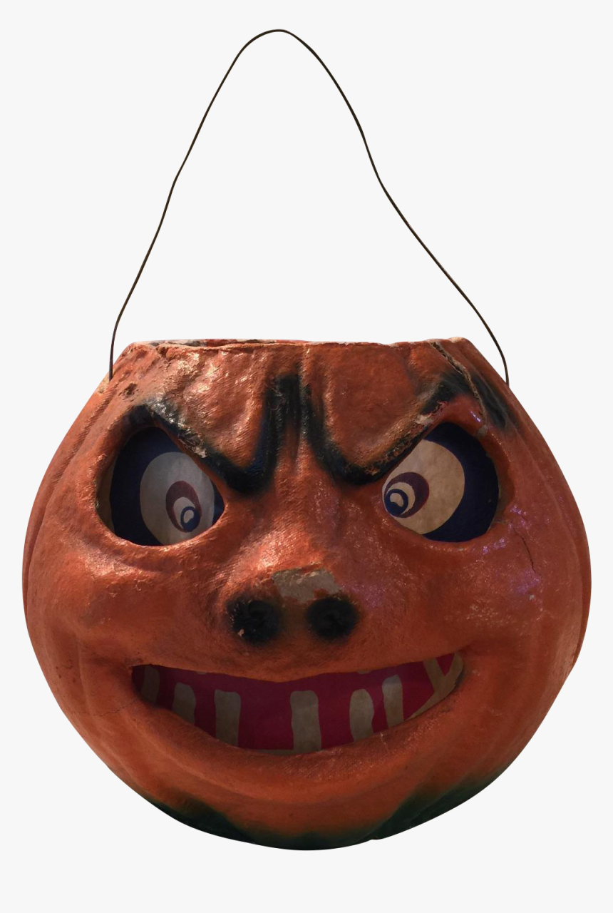 Vintage 1940"s Cardboard Pulp Halloween Jack O Lantern, HD Png Download, Free Download