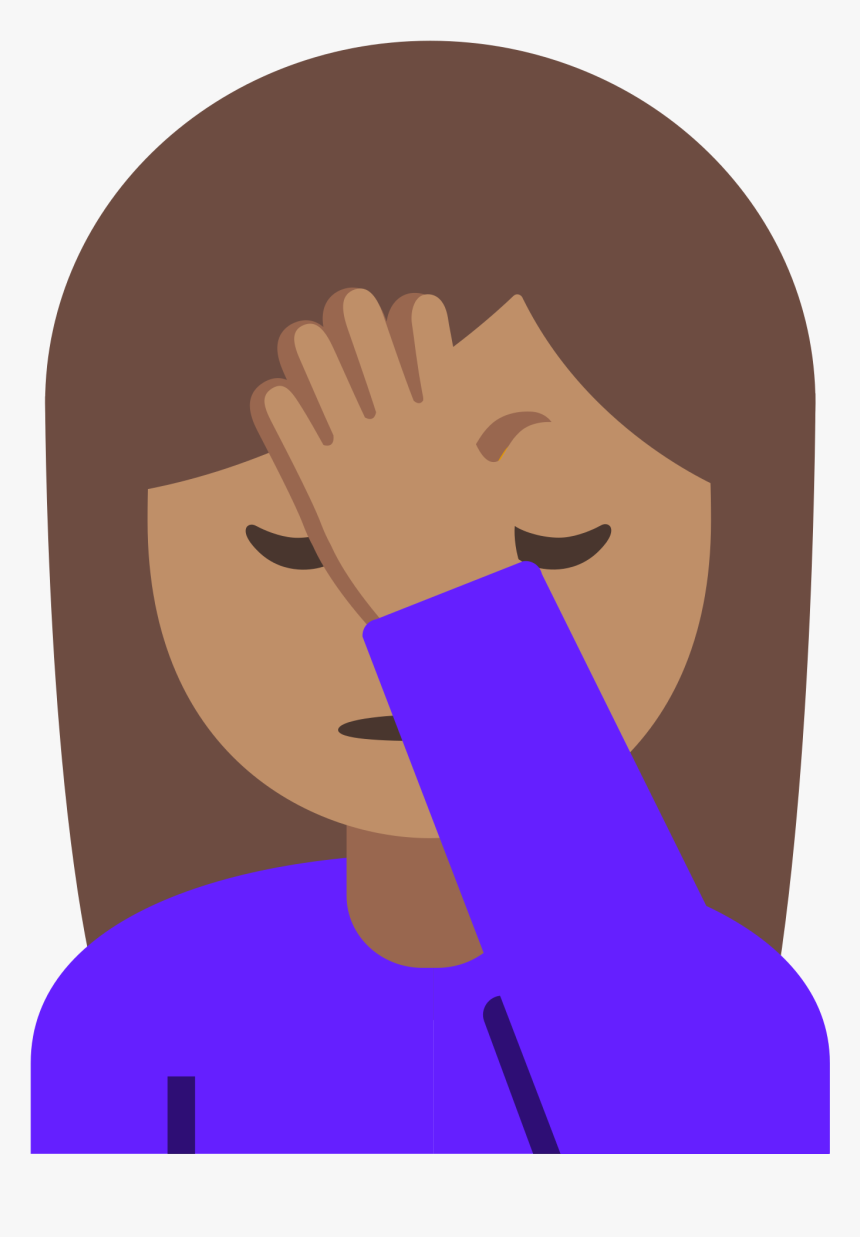 Facepalm Emoji 128 Pixels , Png Download, Transparent Png, Free Download