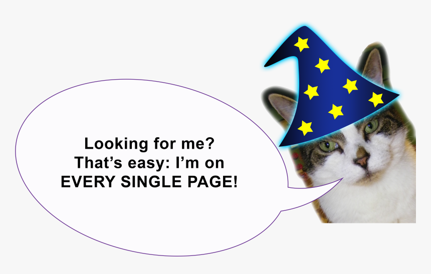 Zooey The Cat, Wearing A Wizard Hat, Says, HD Png Download, Free Download