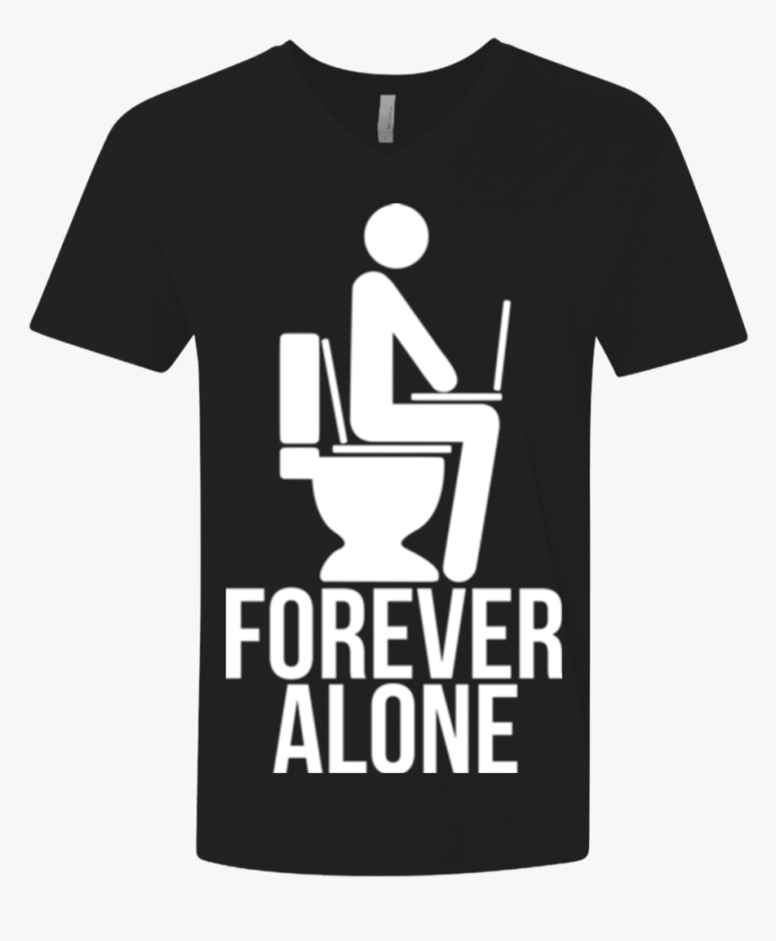 Forever Alone Men"s Premium V-neck, HD Png Download, Free Download