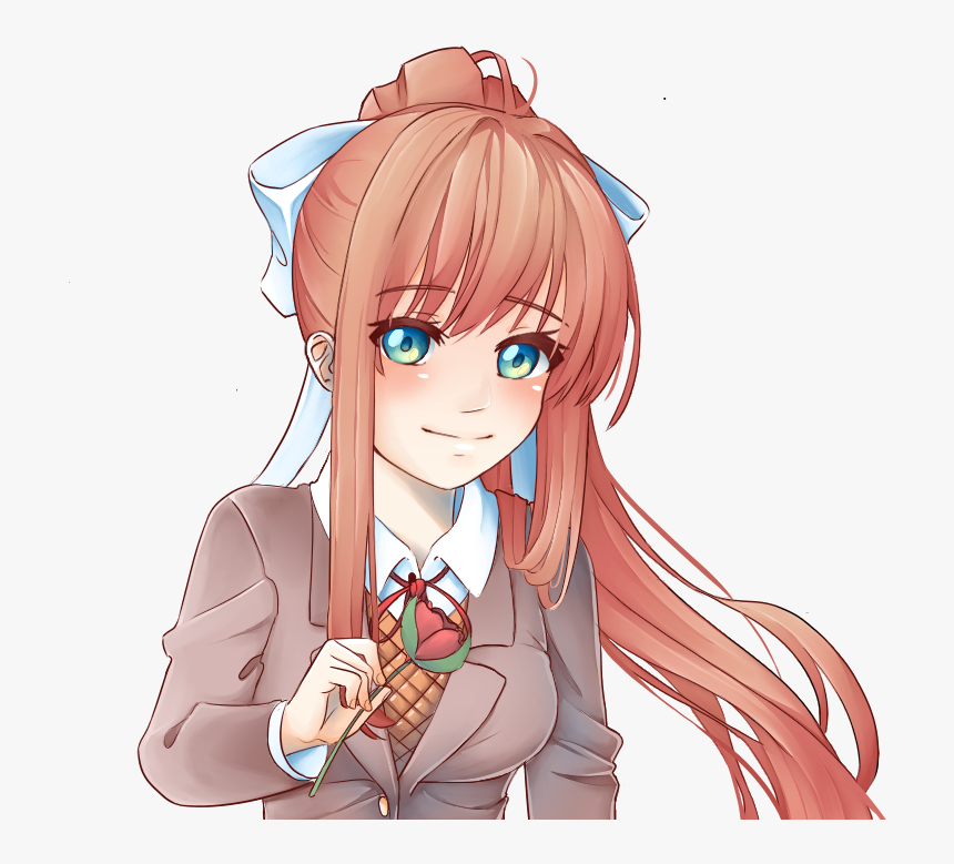 Monika ,doki Doki Literature Club,foreign Vn,, HD Png Download, Free Download