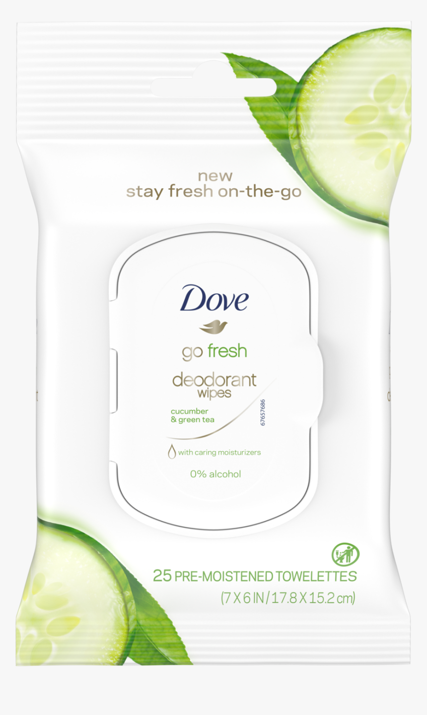 Dove Deodorant Wipes Cucumber & Green Tea 25 Ct, HD Png Download, Free Download