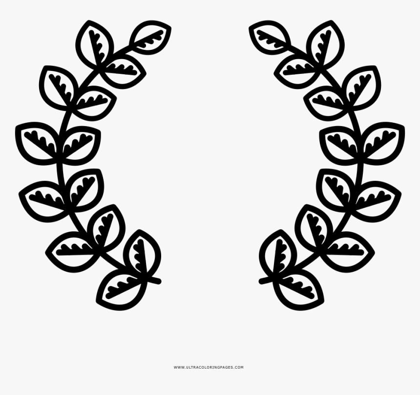 Laurel Wreath Coloring Page, HD Png Download, Free Download