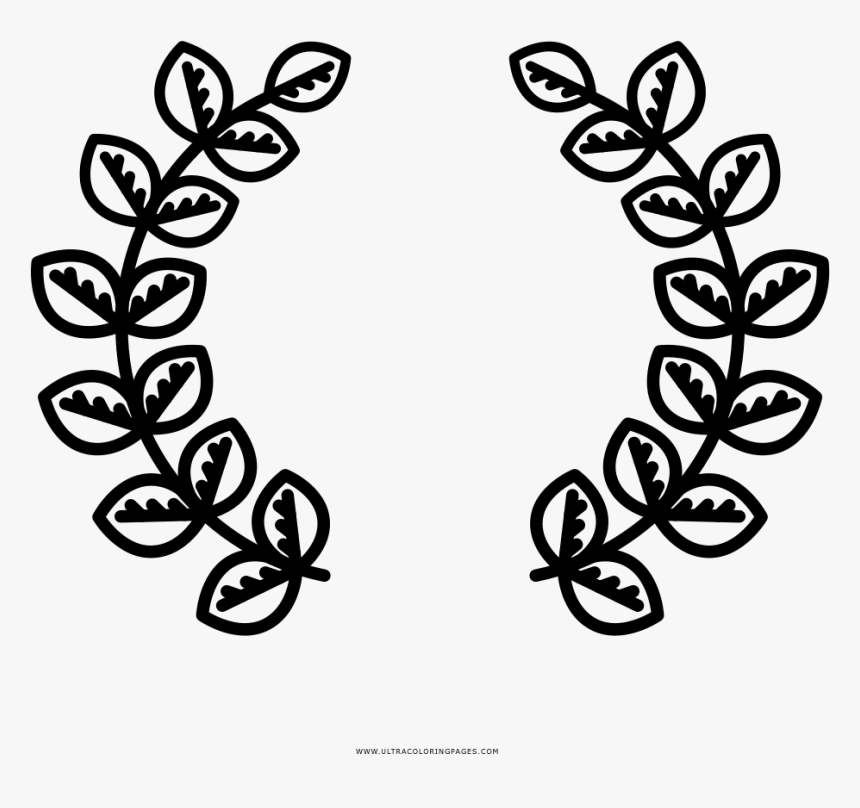 Laurel Wreath Vector Illustration Sketch Coloring Page Laurel Wreath Vector Illustration Sketch Coloring Page