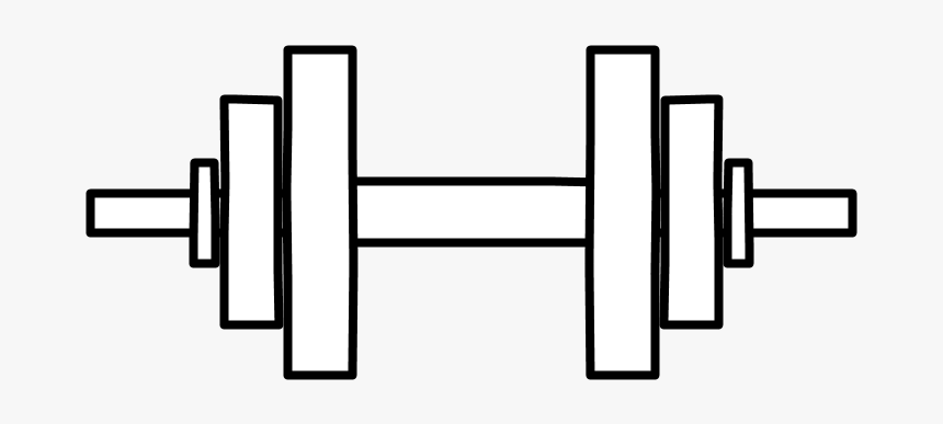 Barbell, Weights, Black And White, HD Png Download, Free Download