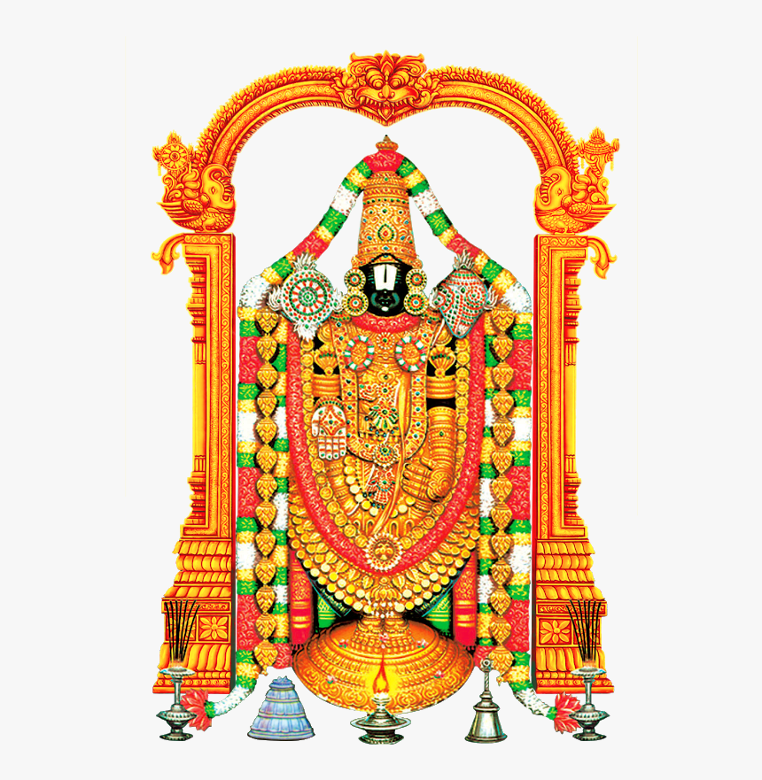 Lord Tirupati Venkateswara And Lord Vishnu Transparent, HD Png Download - k...