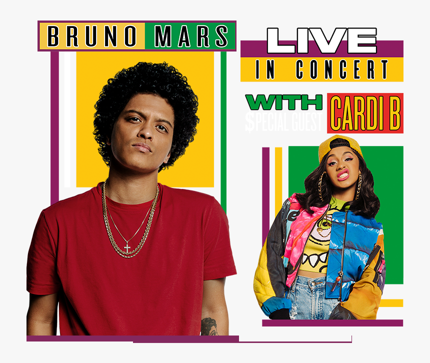 3 Of 4 Bruno Mars & Cardi B Tickets 24k Magic Tour, HD Png Download, Free Download