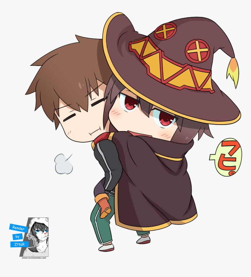 Render Satou Kazuma & Megumin Chibi, HD Png Download, Free Download