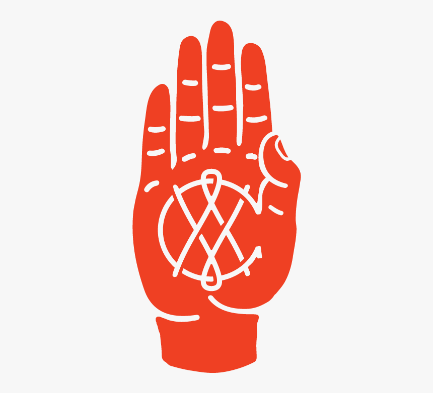 Red Hand With Transparent Square Border, HD Png Download, Free Download