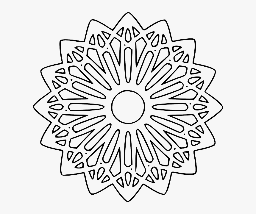 Outline, Star, Figure, Round, Art, Mandala, Outlines, HD Png Download, Free Download