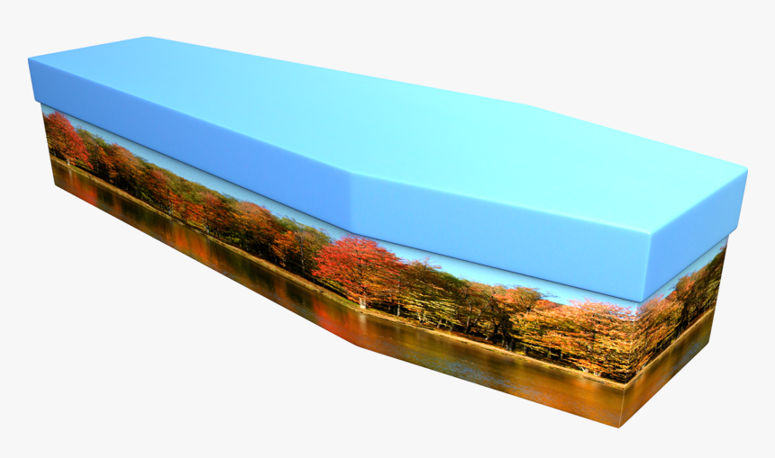 Autumn Scene Cardboard Coffin , Png Download, Transparent Png, Free Download