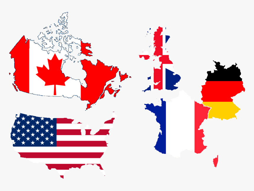 United States Of America, United Kingdom, France, Germany,, HD Png Download, Free Download