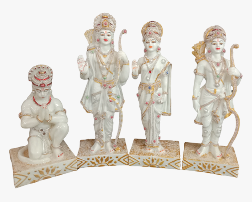 Ram Darbar Murti Rama Sita Lakshman Hanuman White Colour, HD Png Download, Free Download