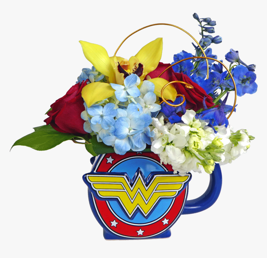 Wonder Woman Flower Mug, HD Png Download, Free Download
