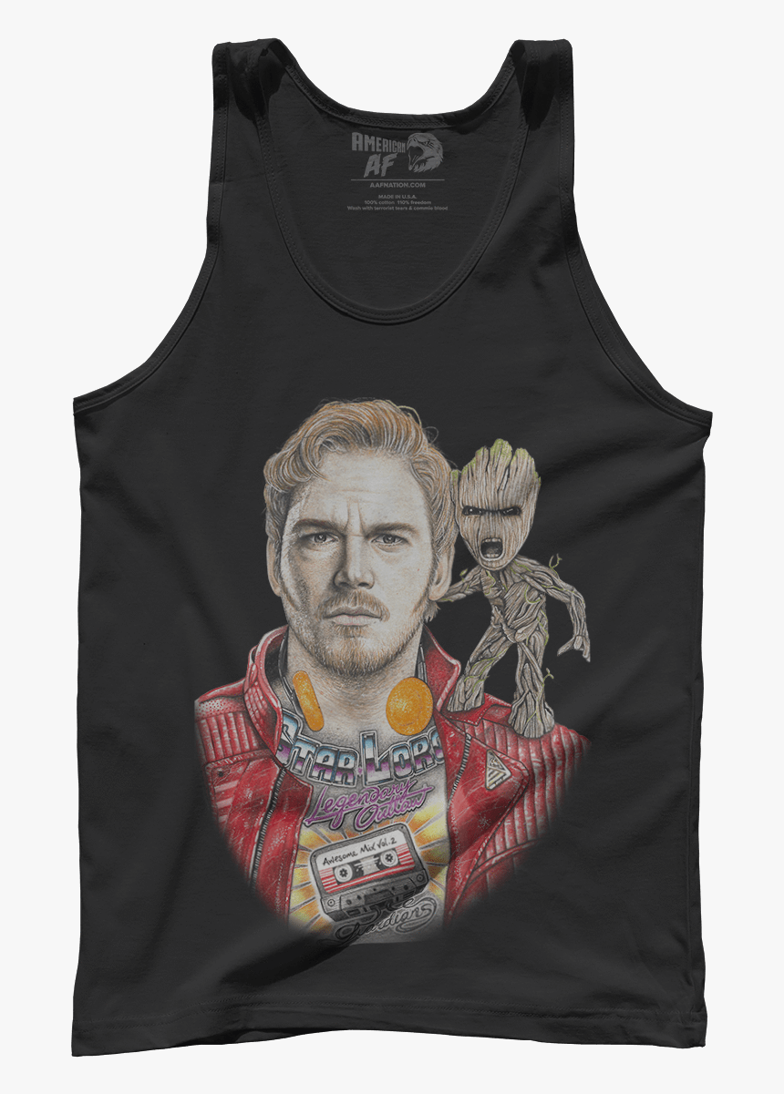 Inked Star Lord And Baby Groot, HD Png Download, Free Download