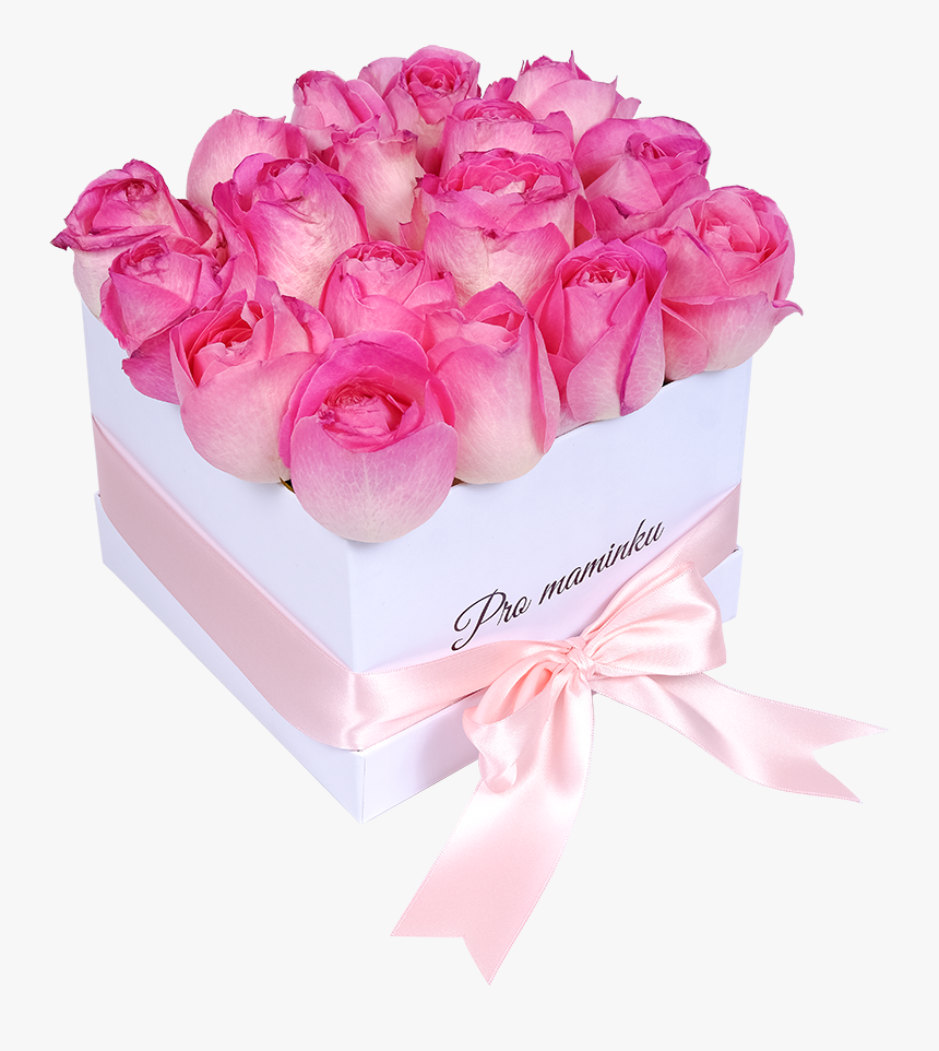 White Box Of Pink Roses For Mom, HD Png Download, Free Download
