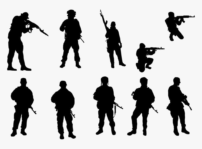 Silhouette Army Png Picture, Transparent Png, Free Download