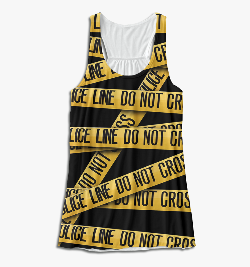 Police Tape Racerback Tank Top, HD Png Download, Free Download