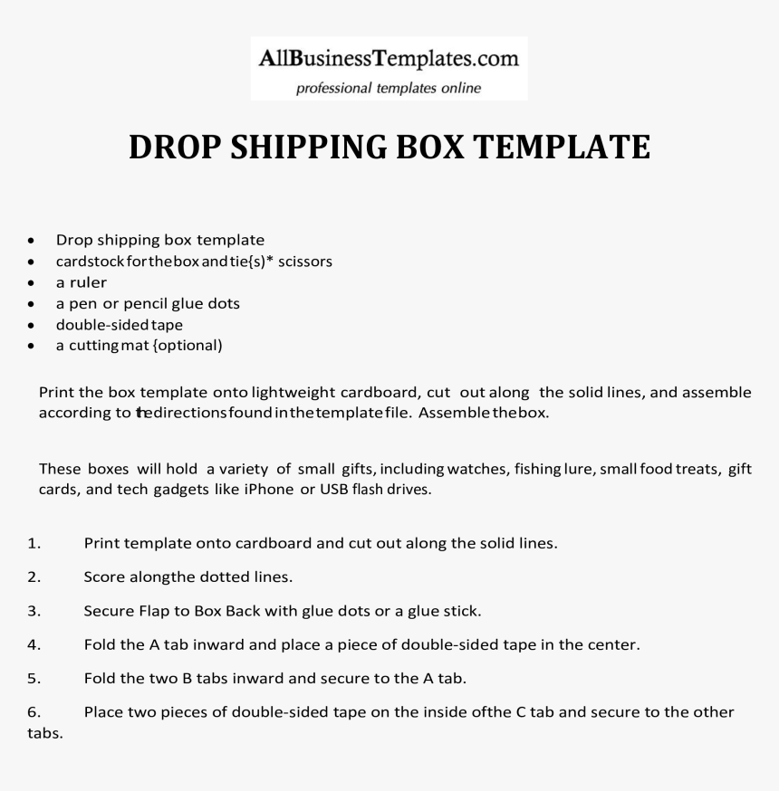 Dropshipping Box Template Main Image, HD Png Download, Free Download