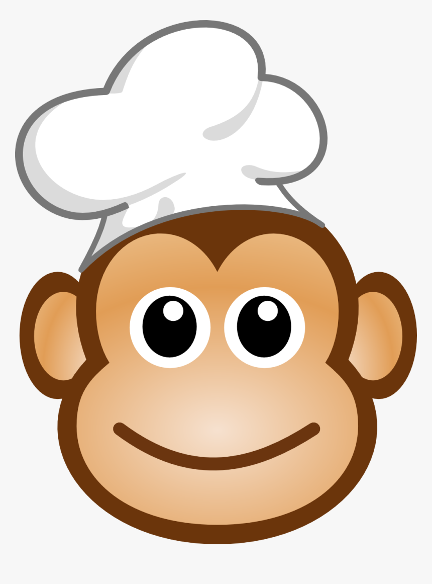Logo Cuisine Amusante Singe Chef Aux Yeux Kawaii, HD Png Download, Free Download