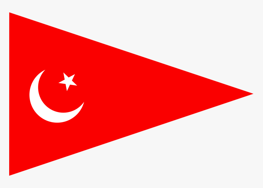 Triangular Red Flag With White Crescent, HD Png Download, Free Download