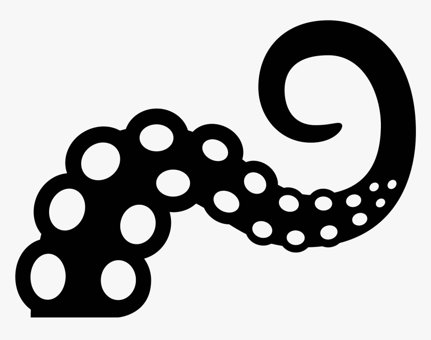 Svg Black And White Library Tentacles Icon, HD Png Download, Free Download