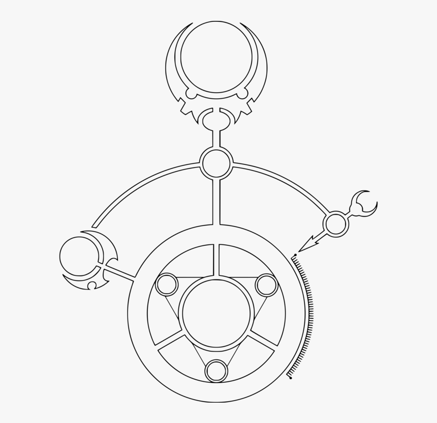 Line Art Drawing Magic Circle, HD Png Download, Free Download