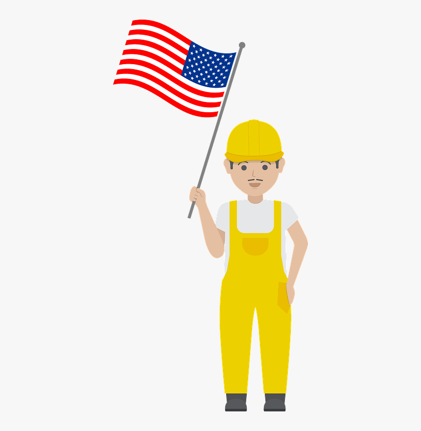 Construction Worker On Labor Day Clipart, HD Png Download, Free Download