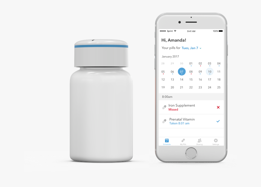 Smart Pill Bottle, HD Png Download, Free Download