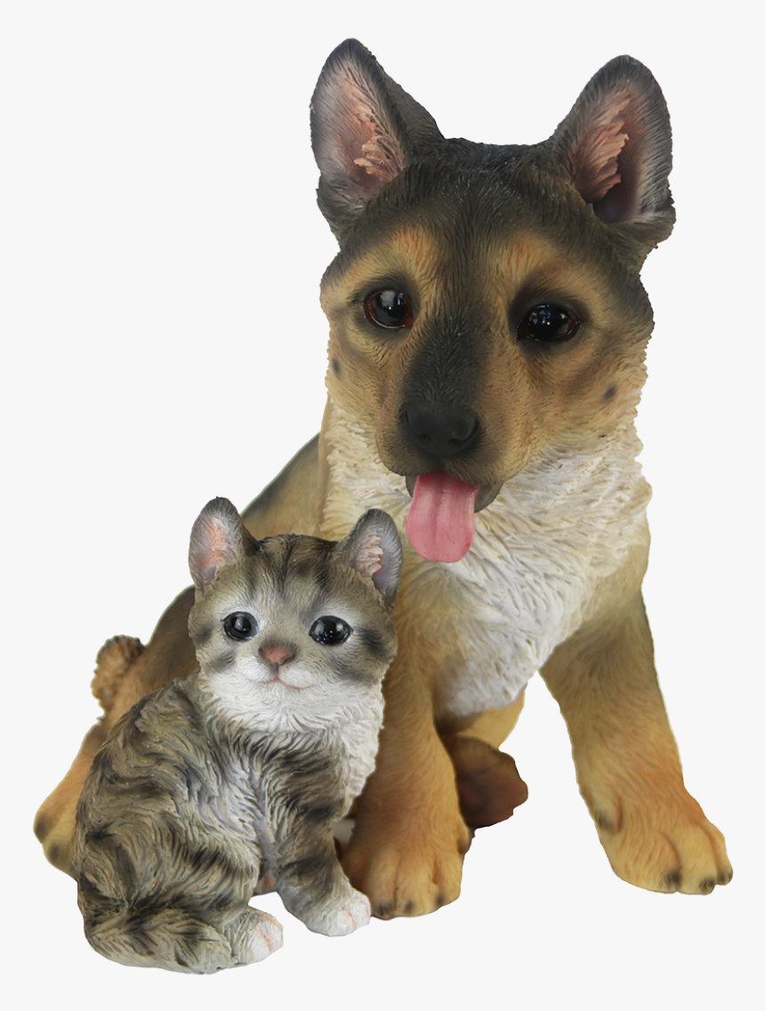 German Shepherd Pup With Kitten, HD Png Download, Free Download